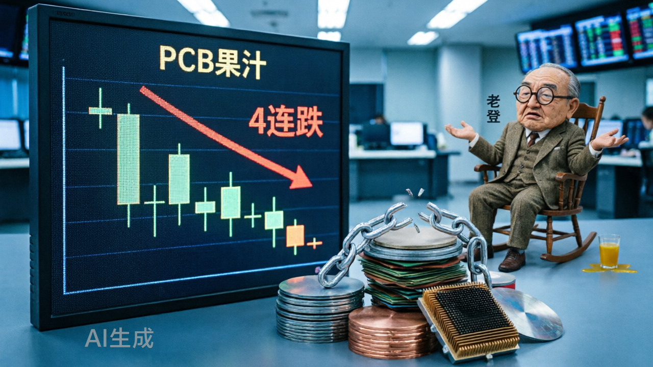 “PCB果汁”4连跌，算力材料商也拉不动“老登股”