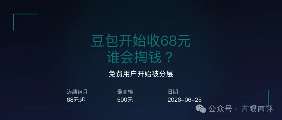 豆包开始收68元，谁会掏钱？