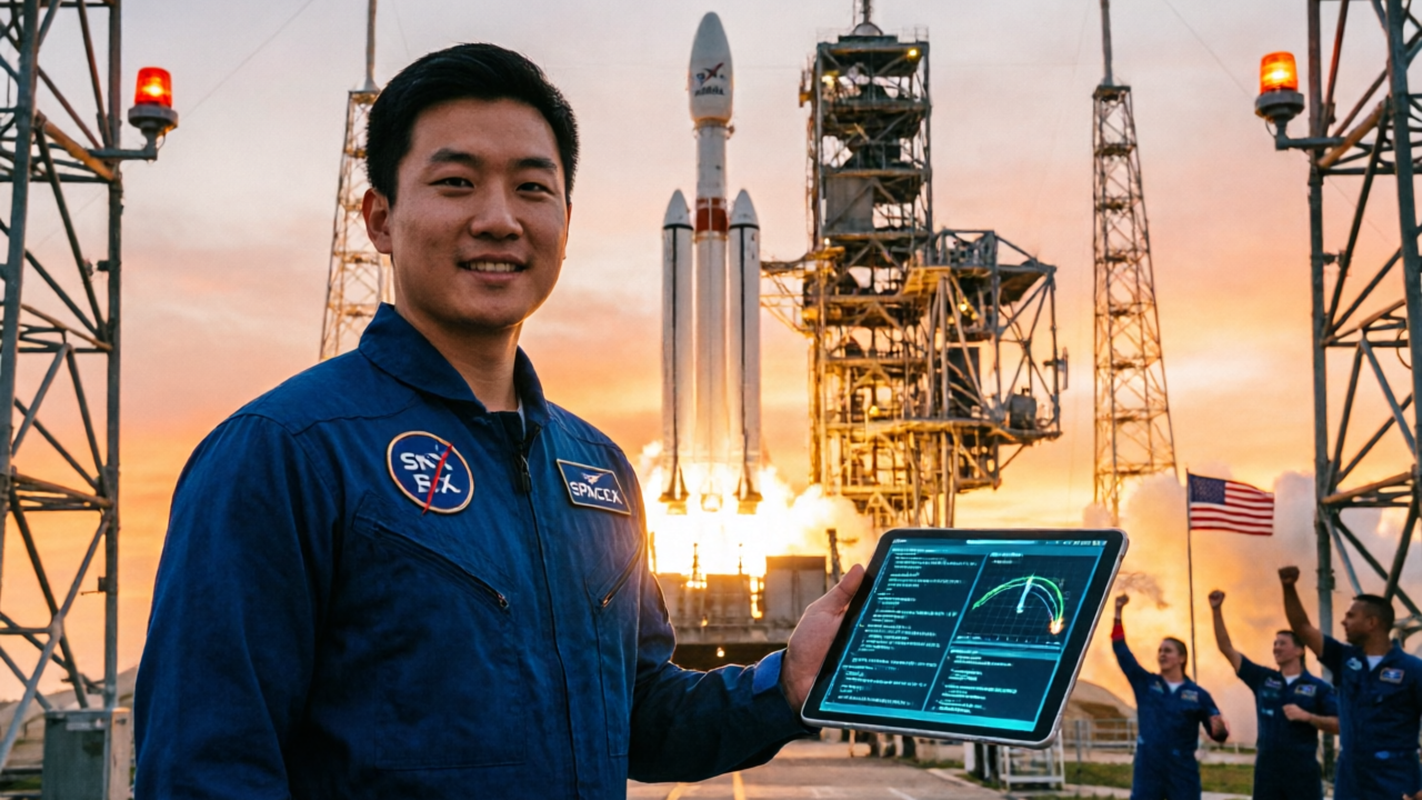 华人AI工程师也搭上了SpaceX的财富火箭