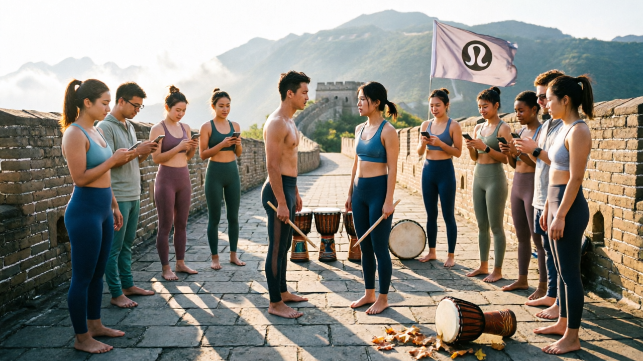 Lululemon长城翻车，原来是被鼓圈“同行内斗”坑了？