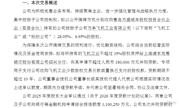 图源：万丰奥威公告