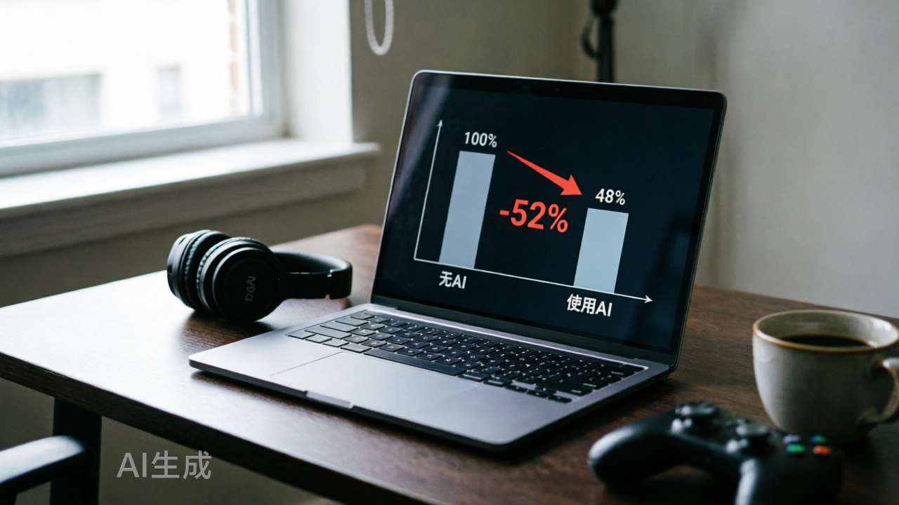 数据实锤：游戏用AI后，表现低52%