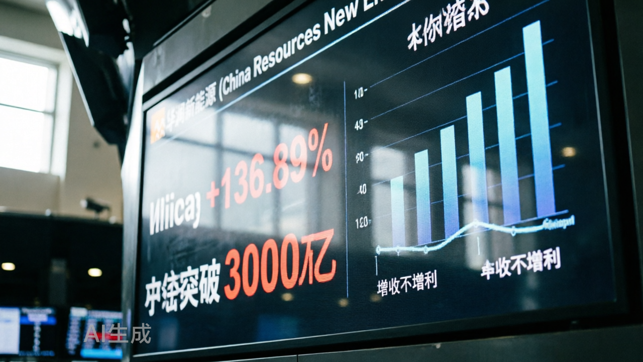 上市首日市值突破三千亿，华润新能源暴涨136.89%背后，是增收不增利的底色