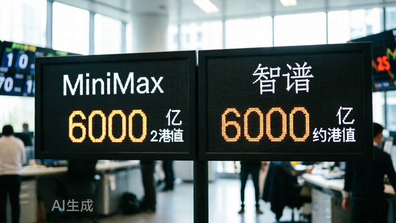 不到半年，MiniMax与智谱身价差6000亿港元了