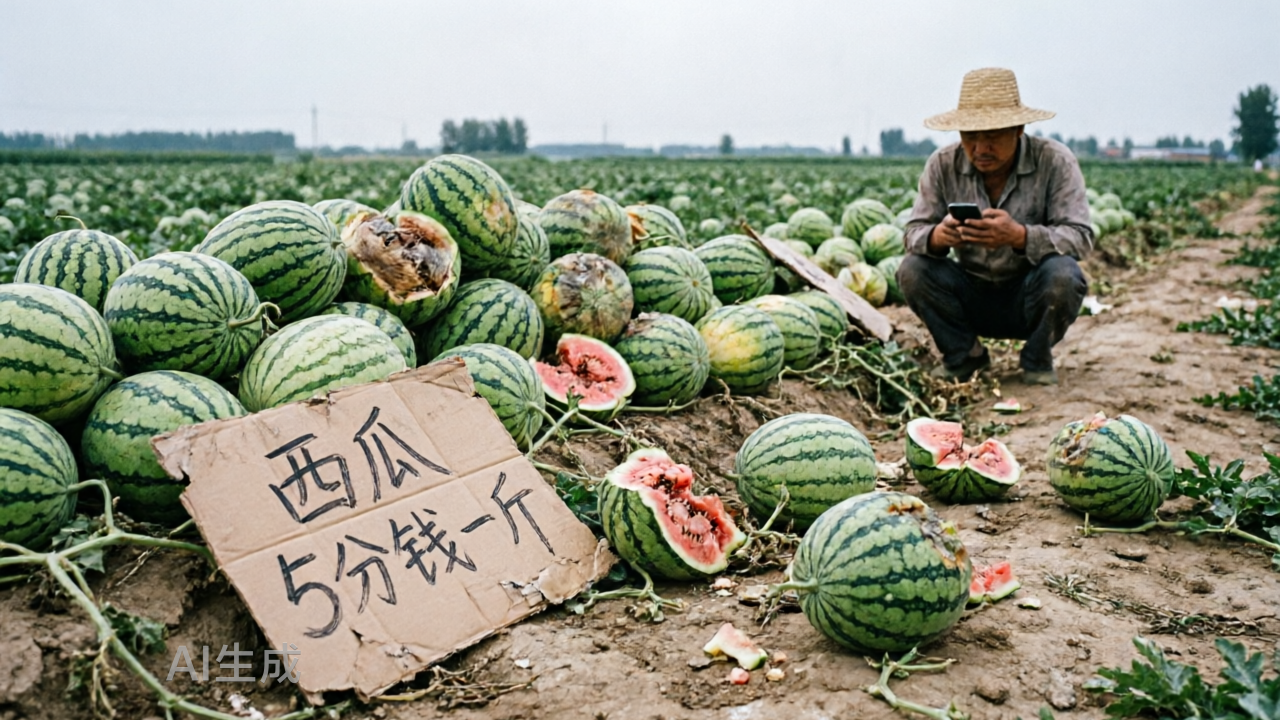 西瓜，真的几分钱一斤了？