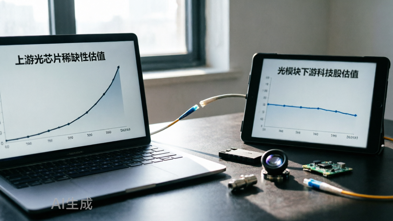 光模块估值双轨制：上游稀缺重估与下游科技股叙事的认知断裂