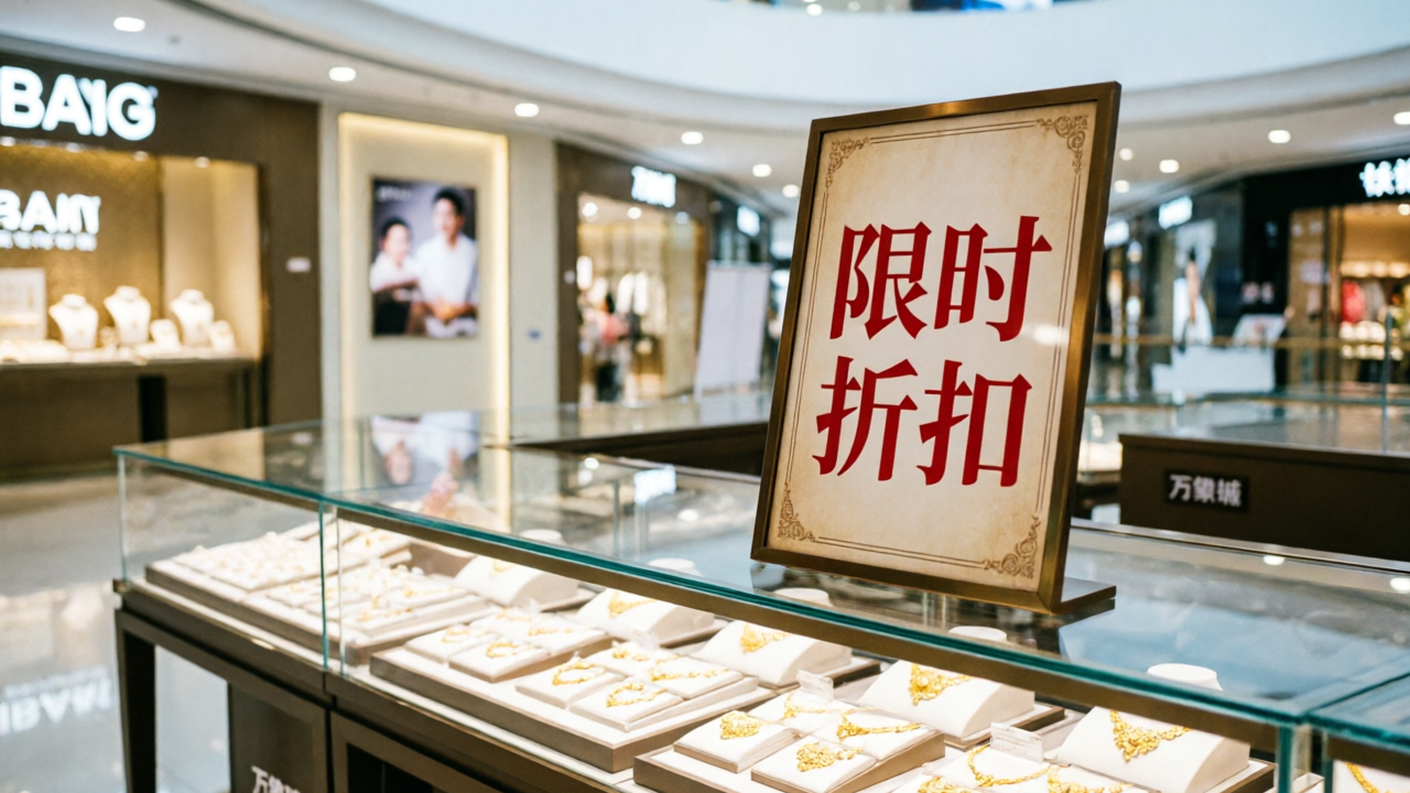 万象城们开始主动帮老铺黄金打折了