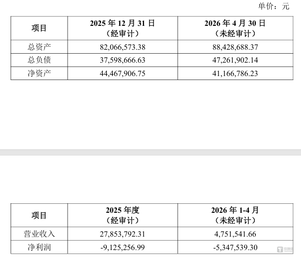 艾可萨一年又一期财务指标