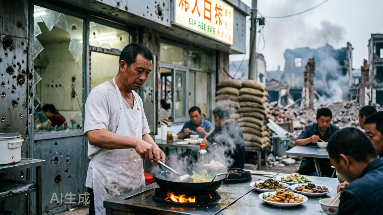 “龙餐馆”真实上演：战火中的中国商人，灶火不灭，生意不停