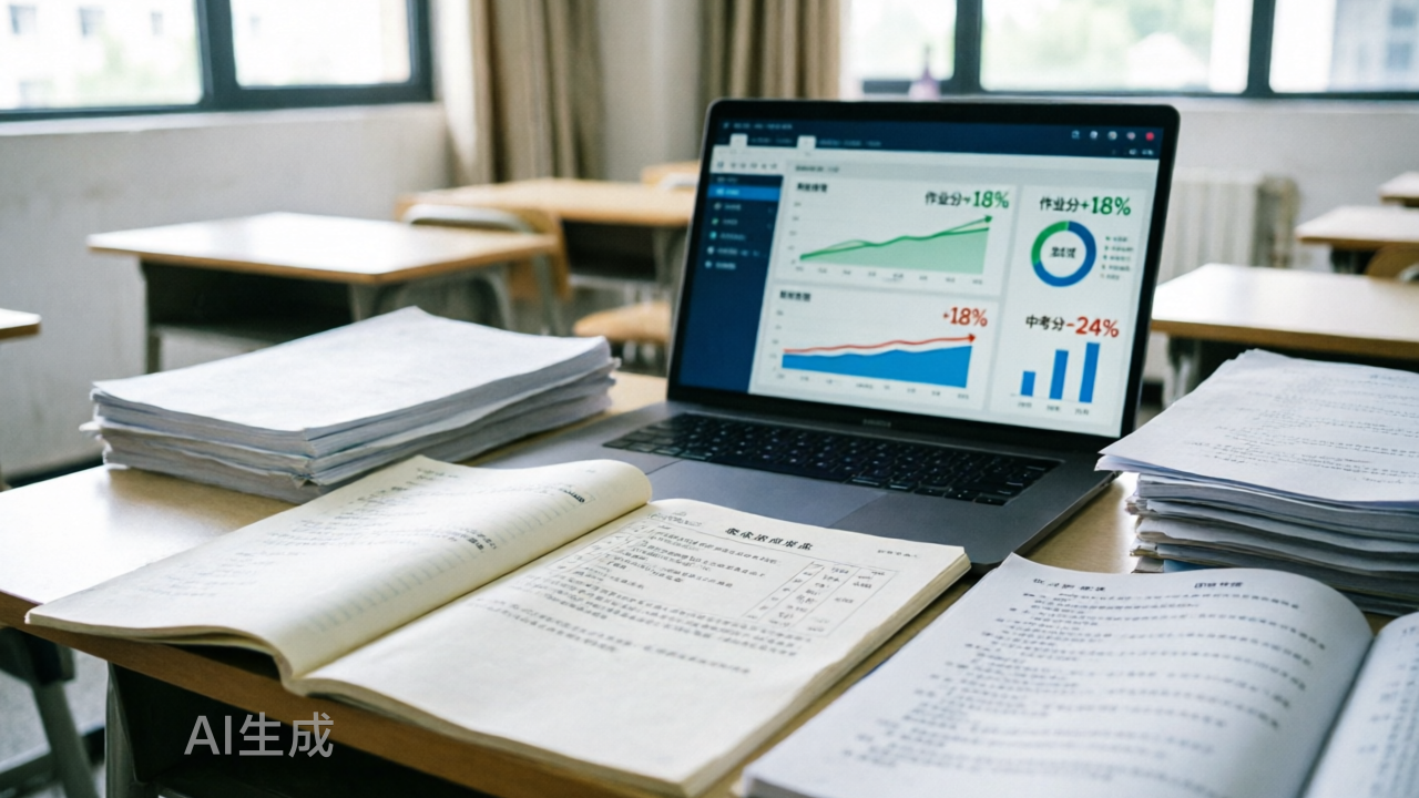 2.6万中国学生30个月追踪：AI把作业分抬高18%，把中考分打掉24%