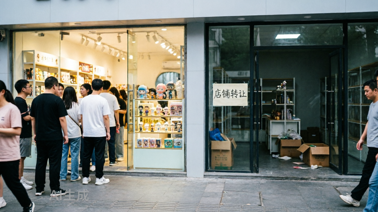 潮玩文创店，冰火两重天