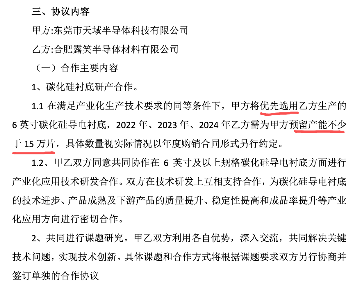 （来源：露笑科技2021年公告）