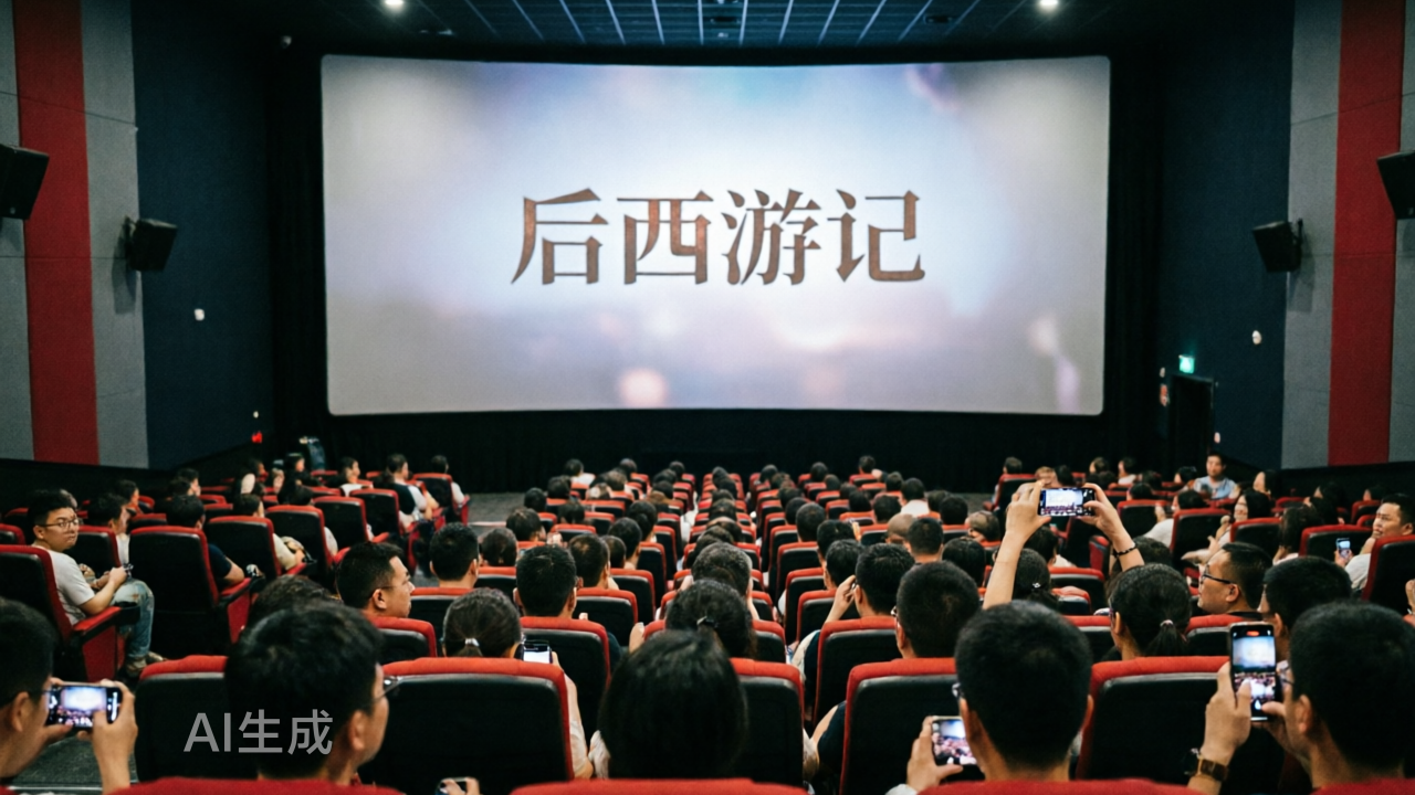 《后西游记》开播那晚，电影院里坐满了人