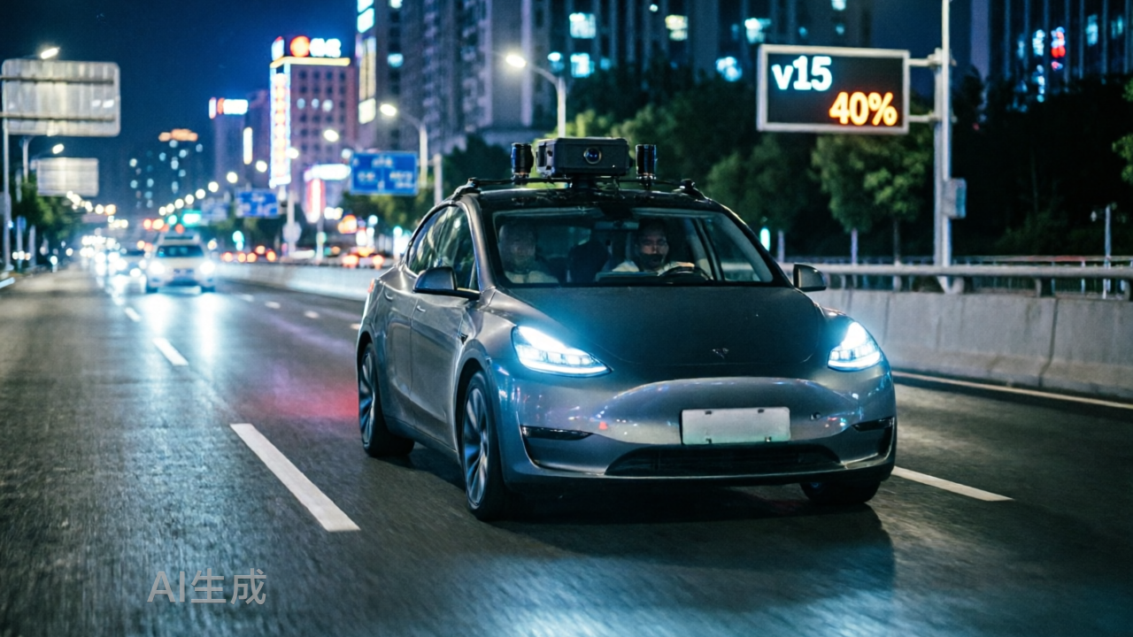 特斯拉Robotaxi下月冲24小时：v15七轨并进只合了40%，夜班是纯视觉的期末考