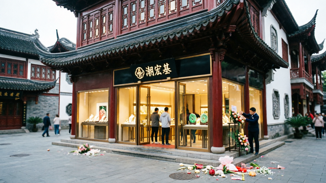 潮宏基，落子豫园