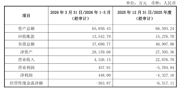 标的主要财务信息