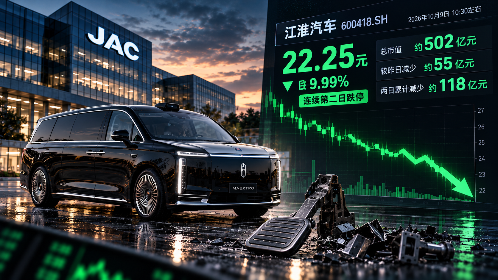 一块刹车踏板支架，让江淮两天蒸发118亿元？
