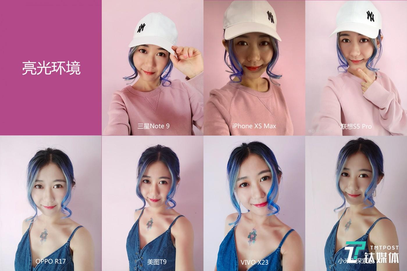 亮光环境下对比