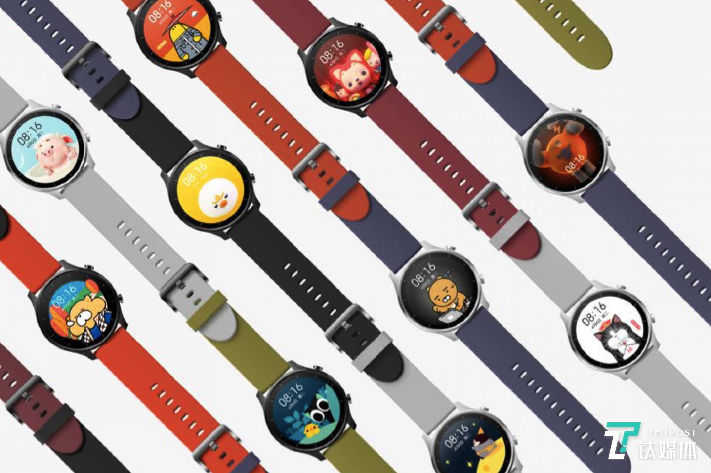 多种颜色的表带选择