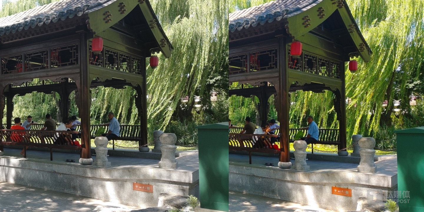 普通模式（左）AI模式（右）