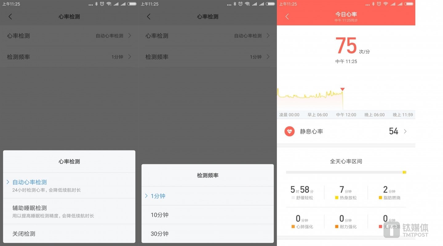 小米手環(huán)3 心率監(jiān)測(cè)