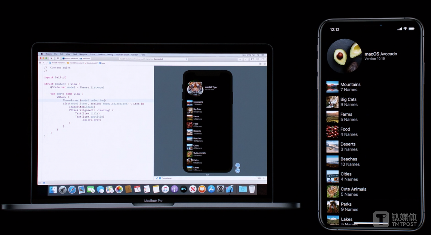 SWIFT UI 代码，所见即所得
