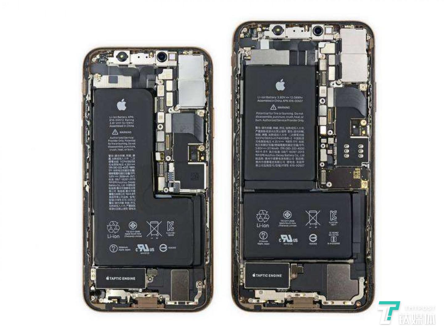 iPhone XS/XS Max双主办结构