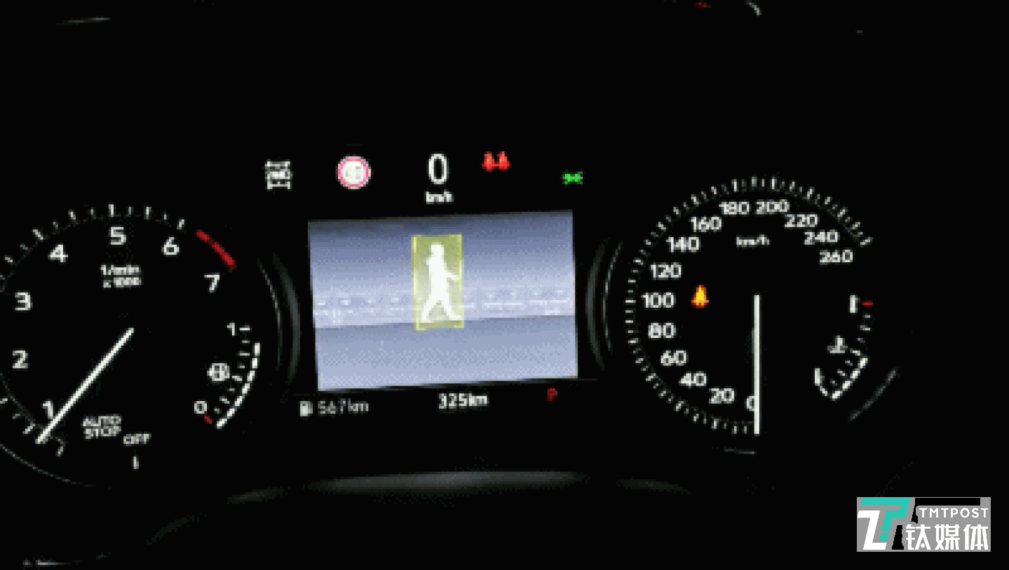 可以感知行人和车的距离并标注