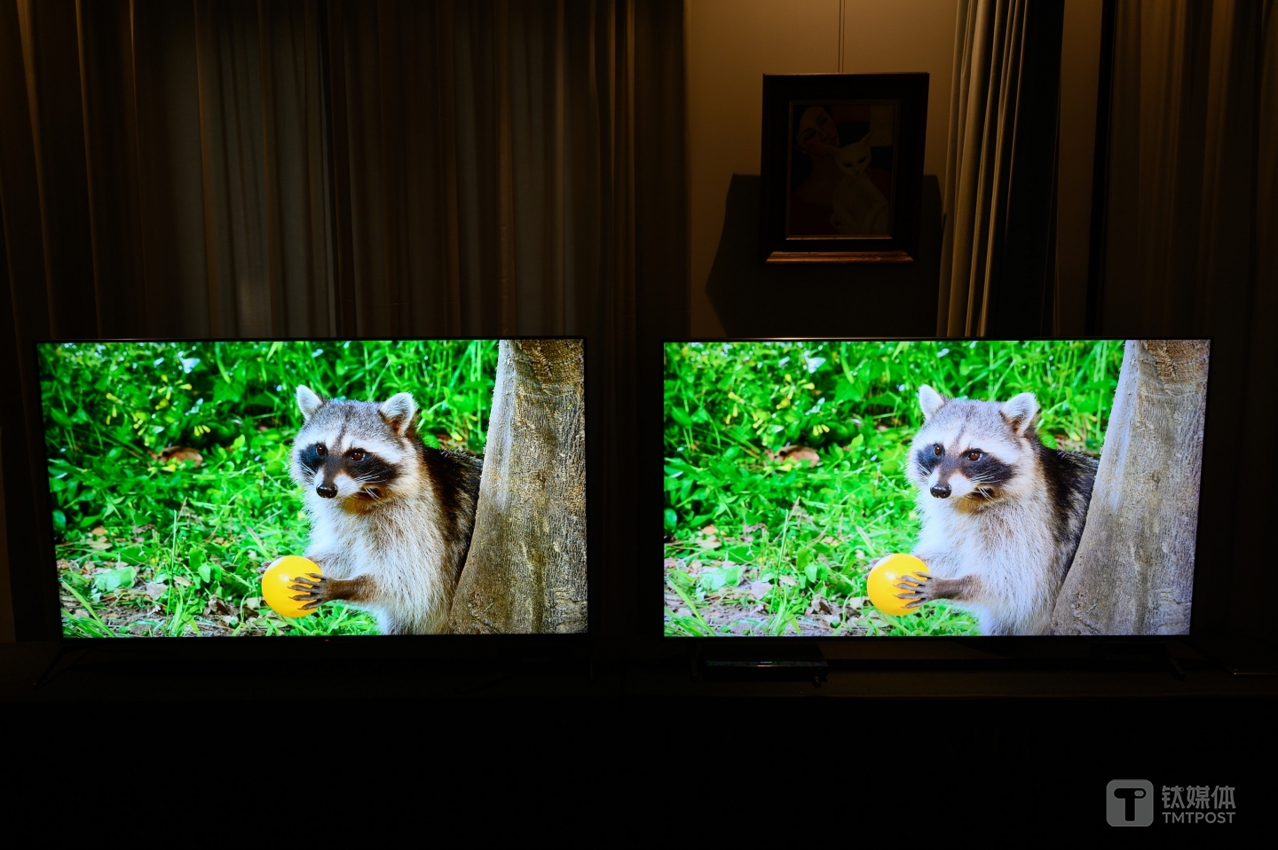 左侧索尼X9500H与右侧三星Q700T