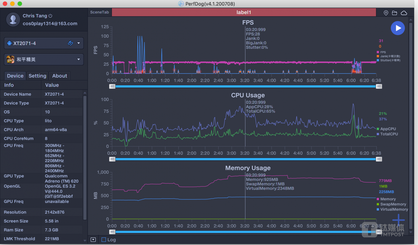和平精英帧率表现