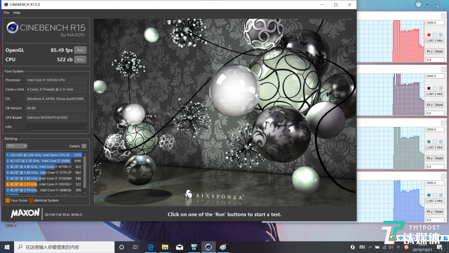 Cinebench 跑分表现
