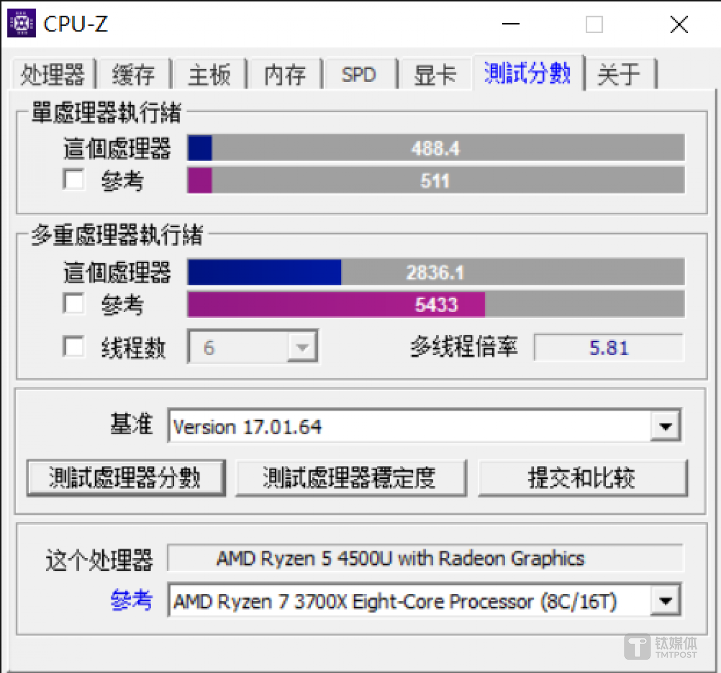 CPU-Z测试