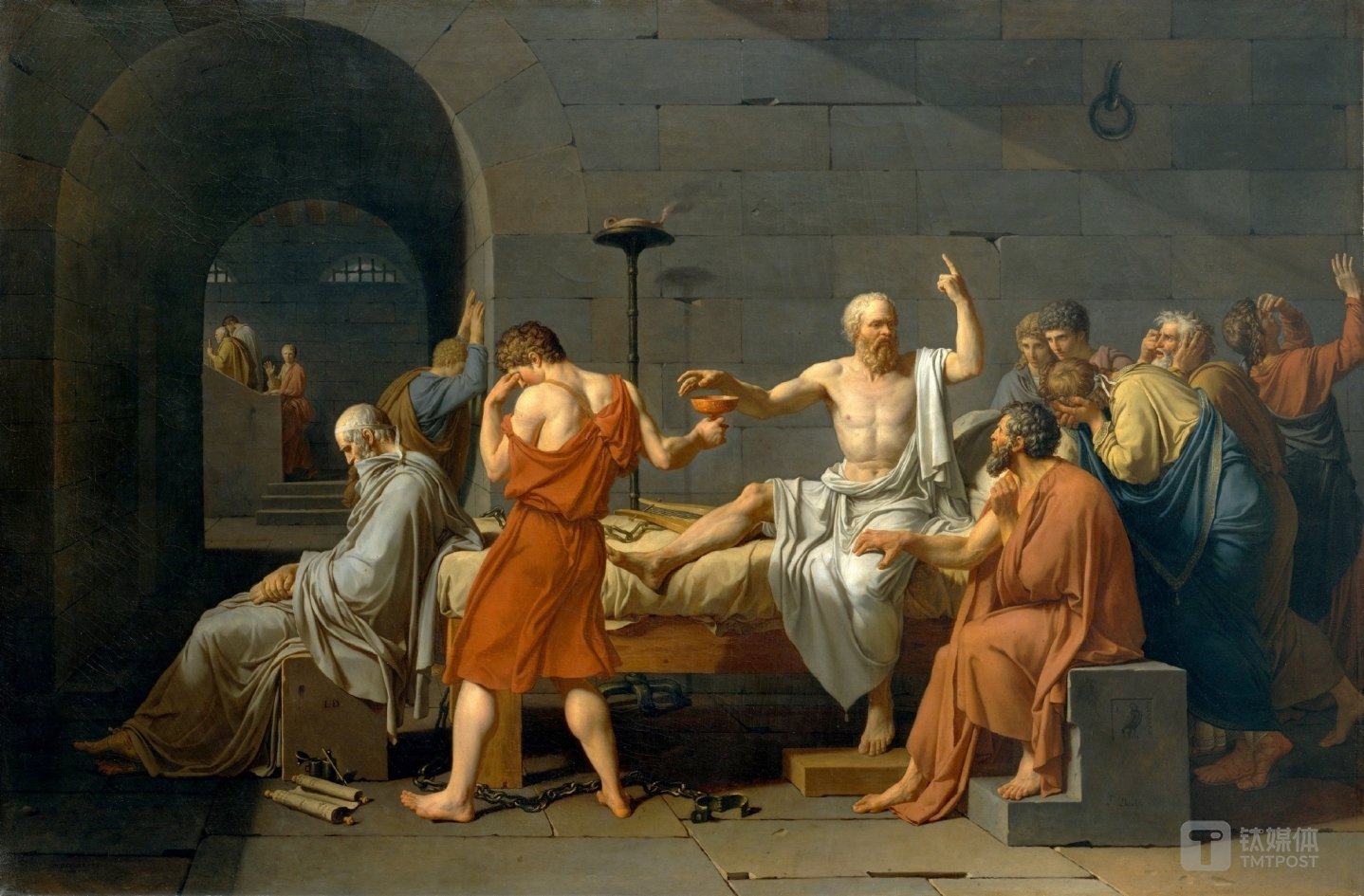 The Death of Socrates, by Jacques-Louis David, 1787 / Metropolitan Museum of Art, New York