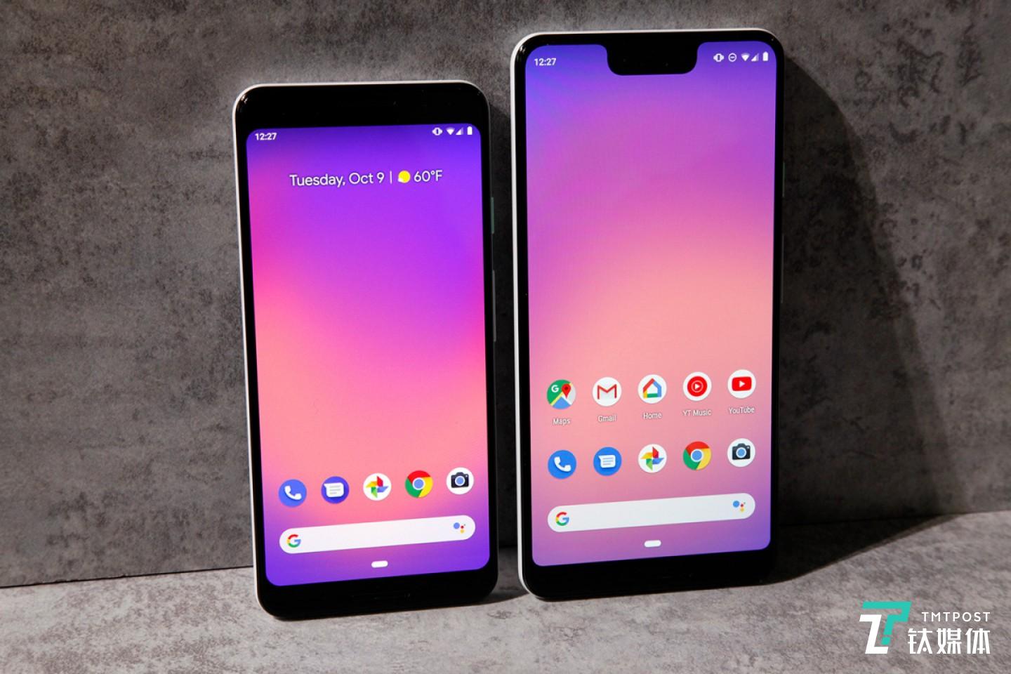 Pixel 3 系列正面