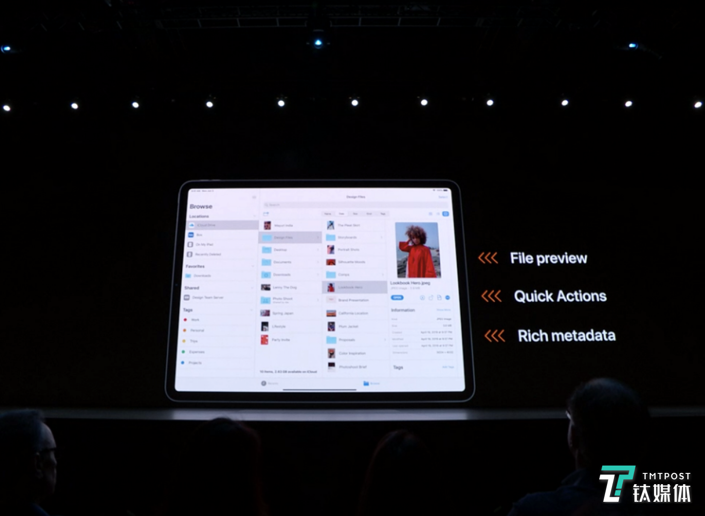 分栏浏览的好处是，可以看到文件预览与文件属性