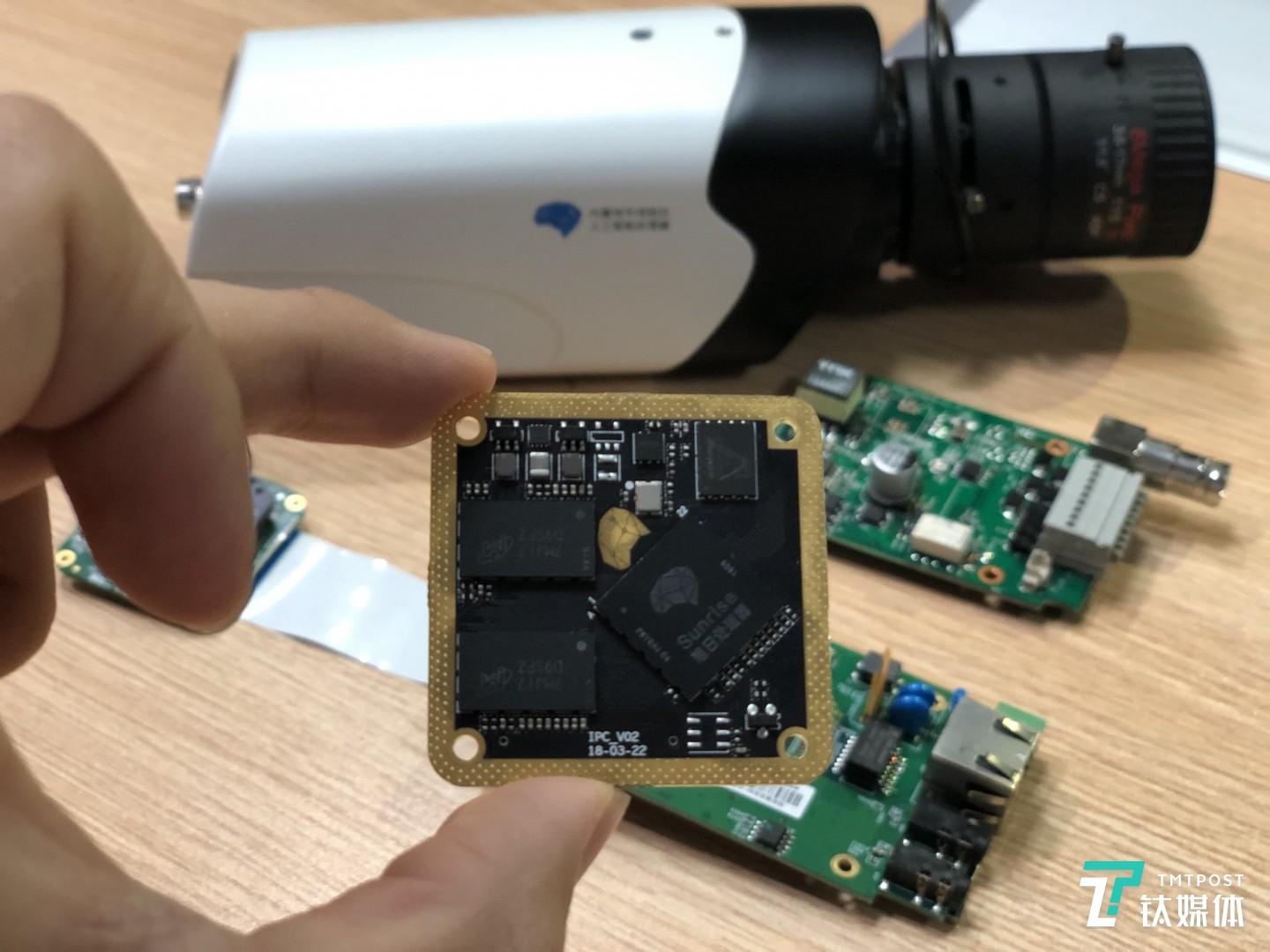 地平線人臉識別攝像機(jī)中的&ldquo;旭日&rdquo;芯片。