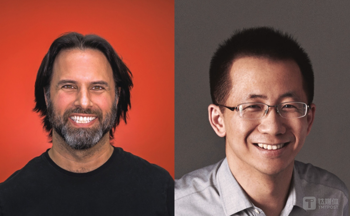 Flipagram 联合创始人兼CEO  Farhad Mohi 以及今日头条创始人张一鸣