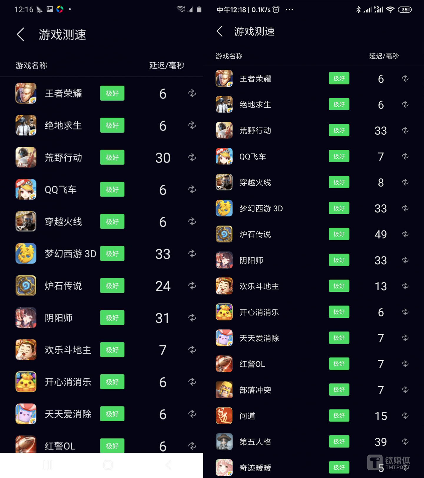 游戏延迟测试