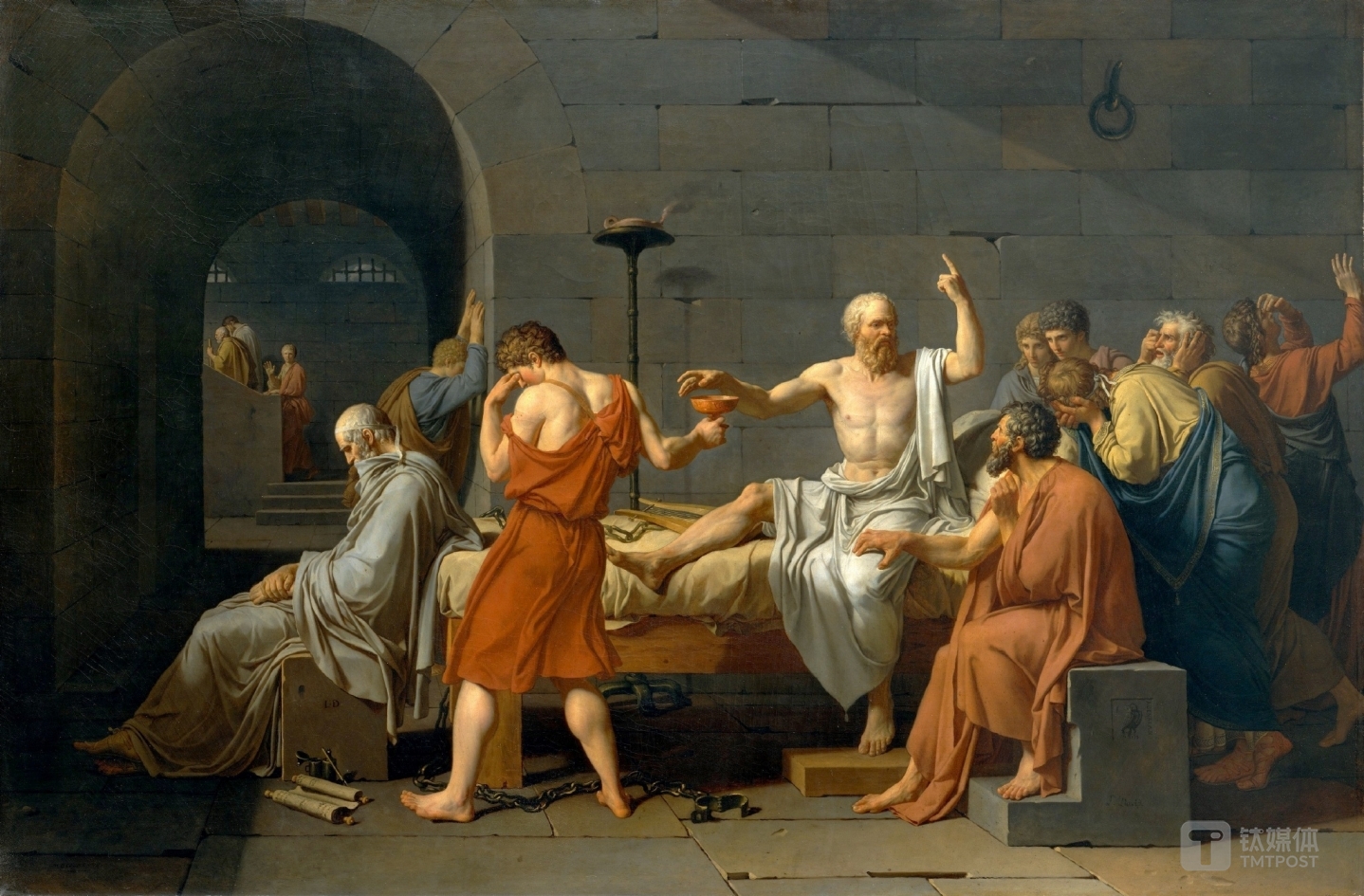 The Death of Socrates, by Jacques-Louis David, 1787 / Metropolitan Museum of Art, New York