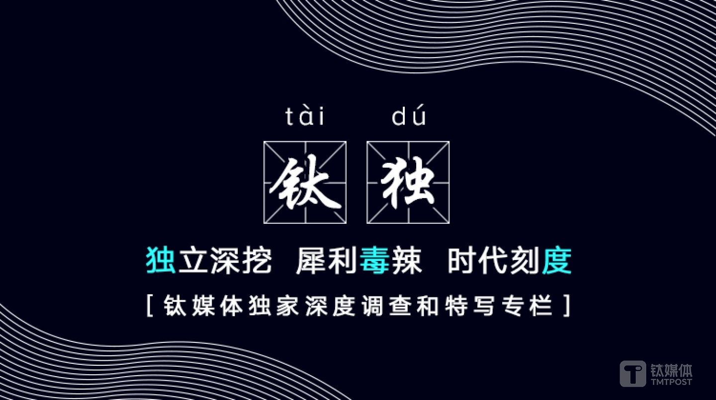 钛媒体独家深度调查和钛度特写，正式升级为&ldquo;钛独&rdquo;栏目，以&ldquo;独立深挖、犀利毒辣、时代刻度&rdquo;为核心主张，解密财经科技密码，留下历史脚印。