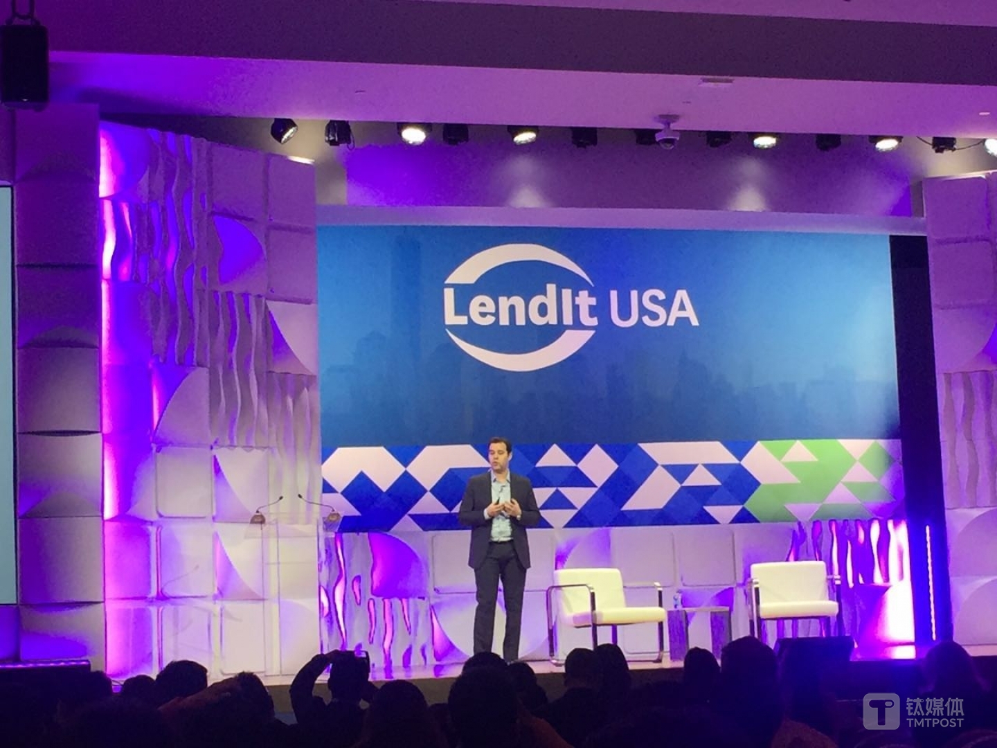 点融网创始人Soul  Hitte在Lendit大会上介绍区块链平台