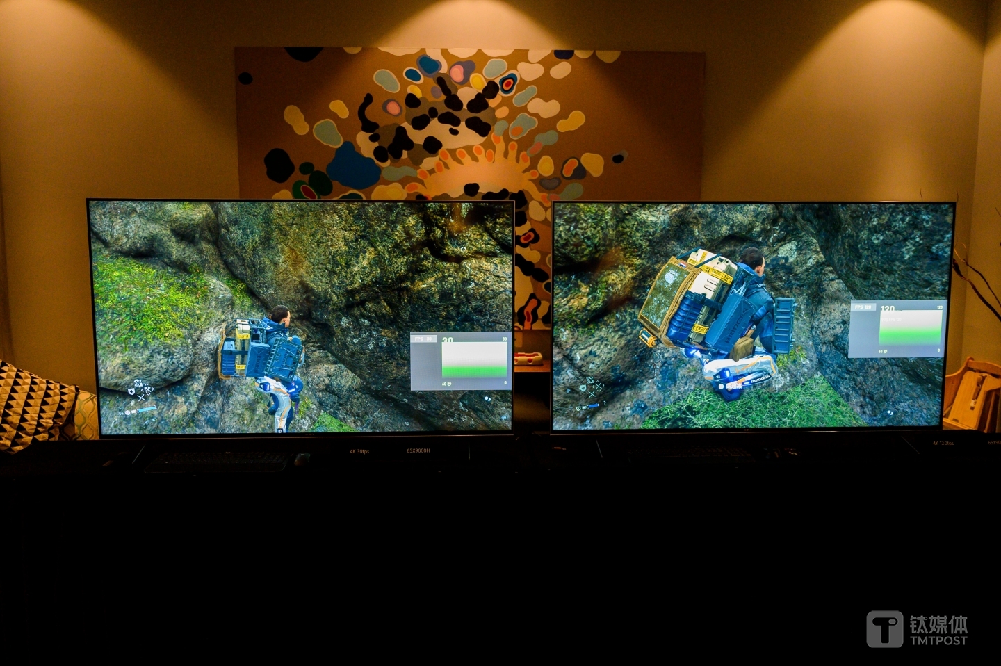 左为4K/30FPS，右为4K/120FPS