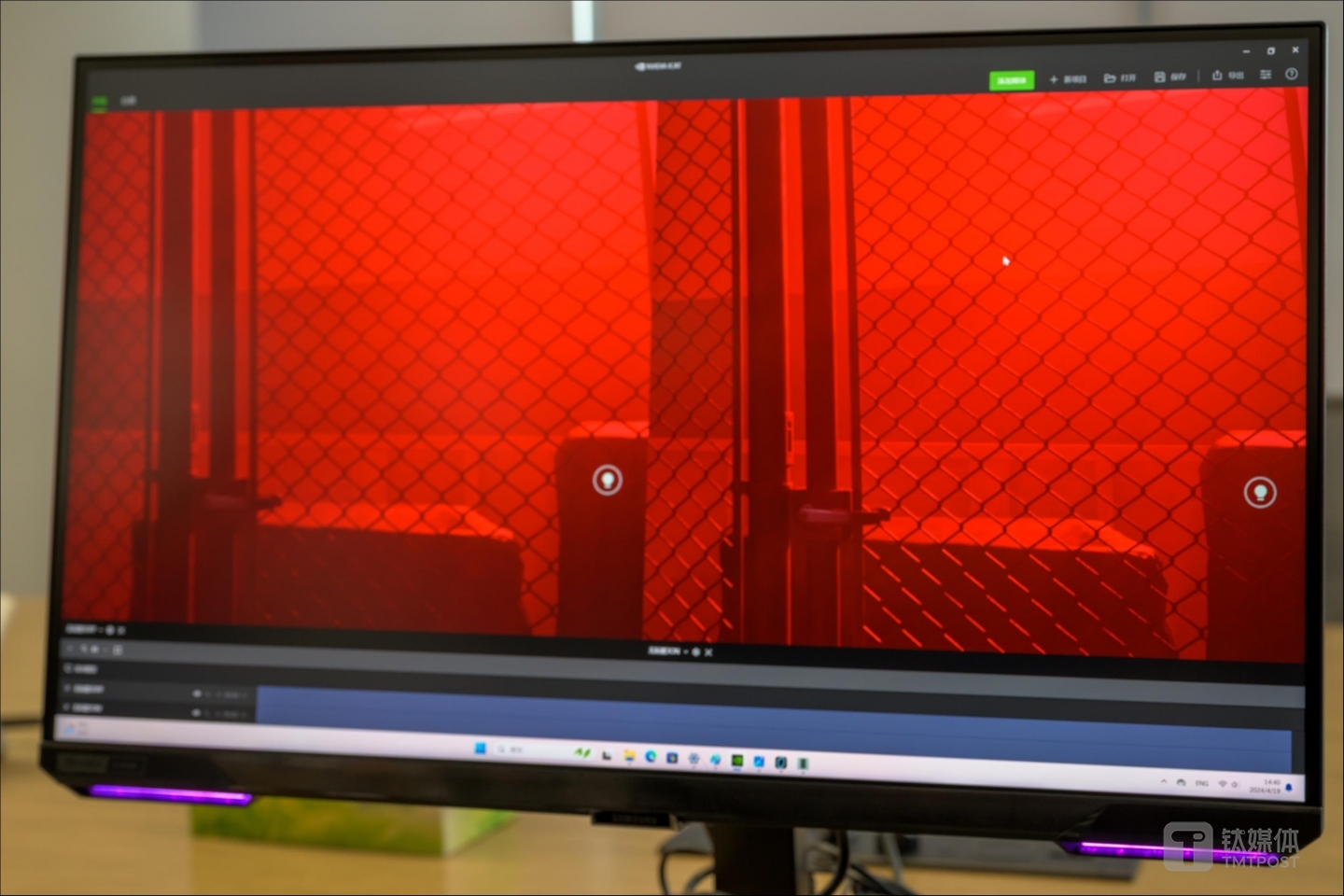 AI对游戏图像进行增强（图片来源：钛媒体APP作者拍摄）