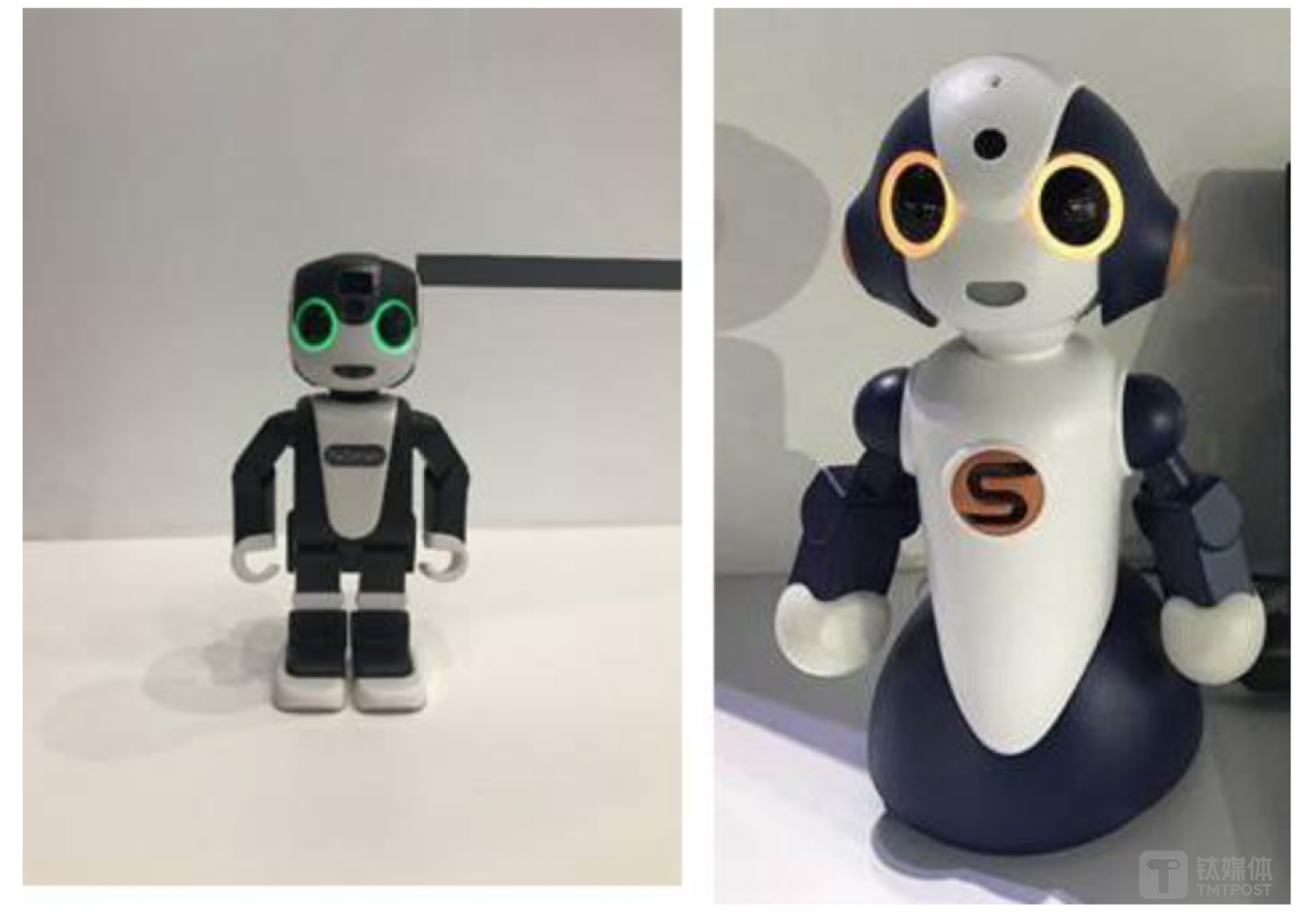 dxLab（电通传媒实验室）中的研发成果，包括智能手机和机器人组合RoBoHoN、护理机器人Sota