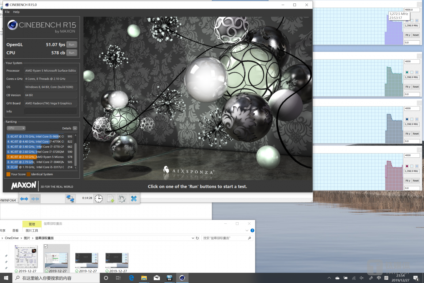 Cinebench 15跑分结果