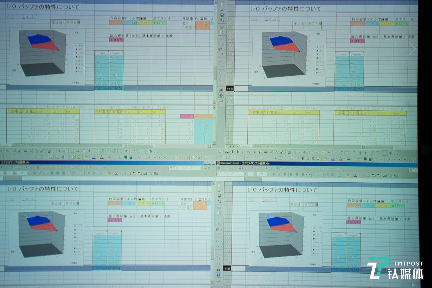 拍摄约1/4的画面，可以看到表格上依旧没有锯齿感