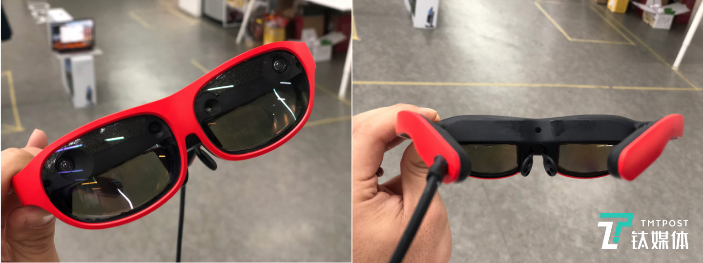 在 nreal 北京办公室，钛媒体提前试戴了此次发布的 nreal light