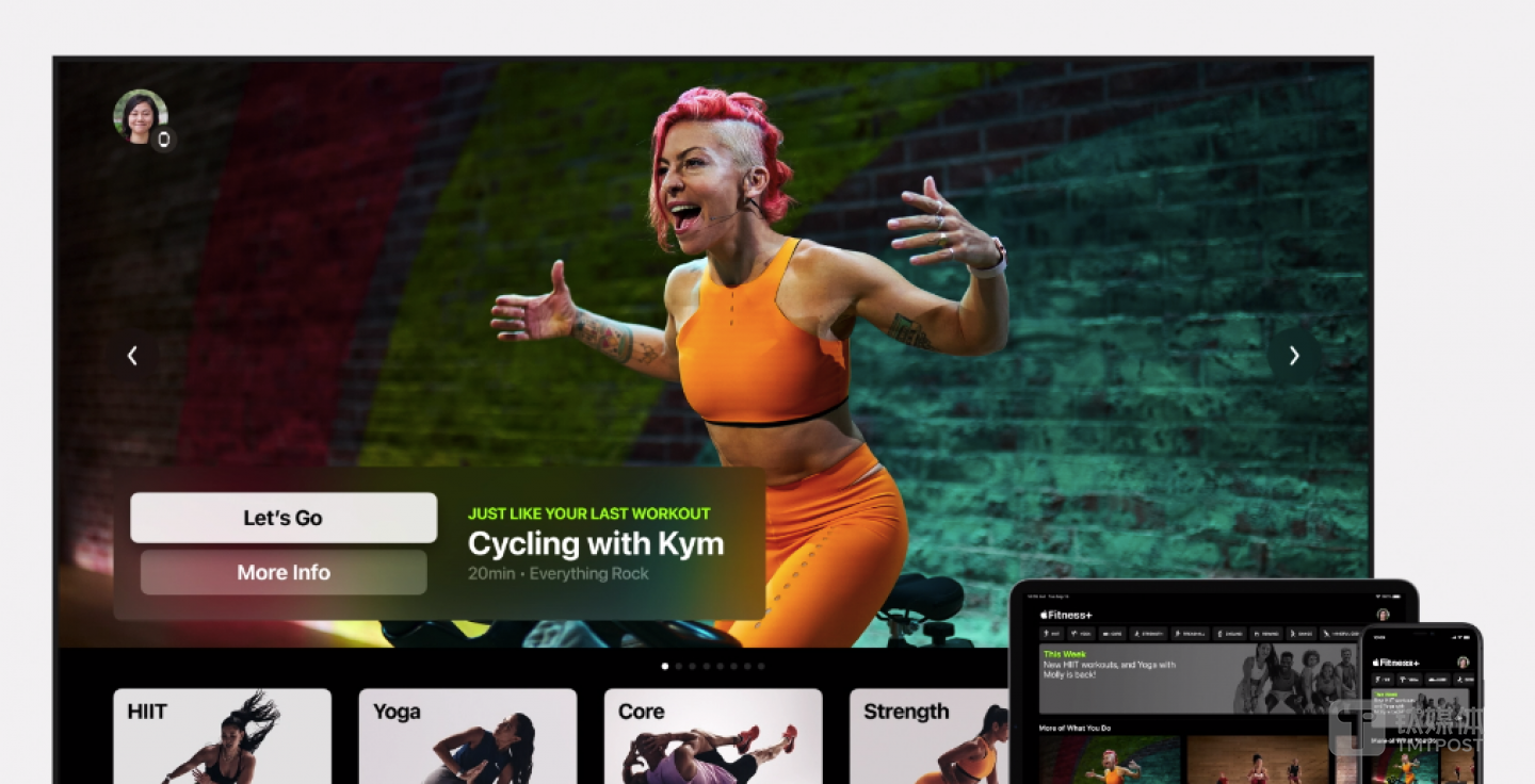 用大屏幕私教指导你运动