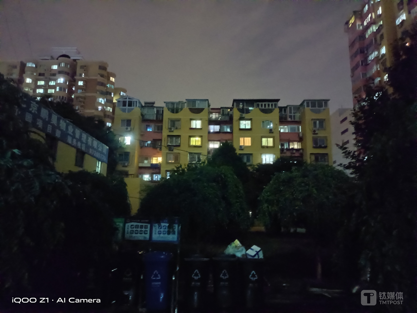 未开启夜景模式样张