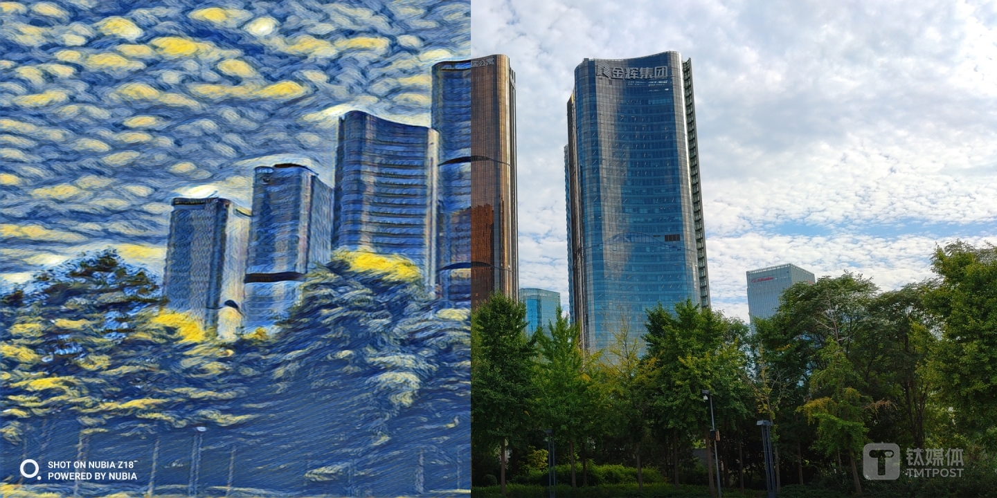 艺术相机（左）AI相机（右）